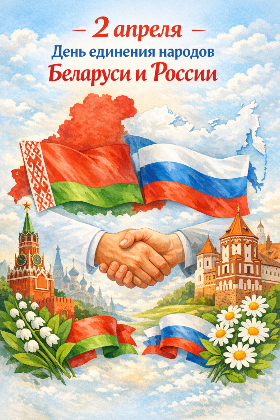 2 апреля &ndash; День единения народов Беларуси и России