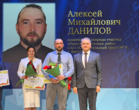 По итогам 2025 года на доску Почета Октябрьского района г.Витебска занесен каменщик 5 разряда Алексей Михайлович
