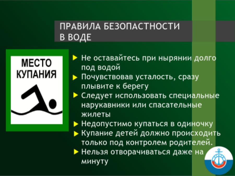 Памятка об разрешенных местах для купания и отдыха в г.  Витебске в 2026году.